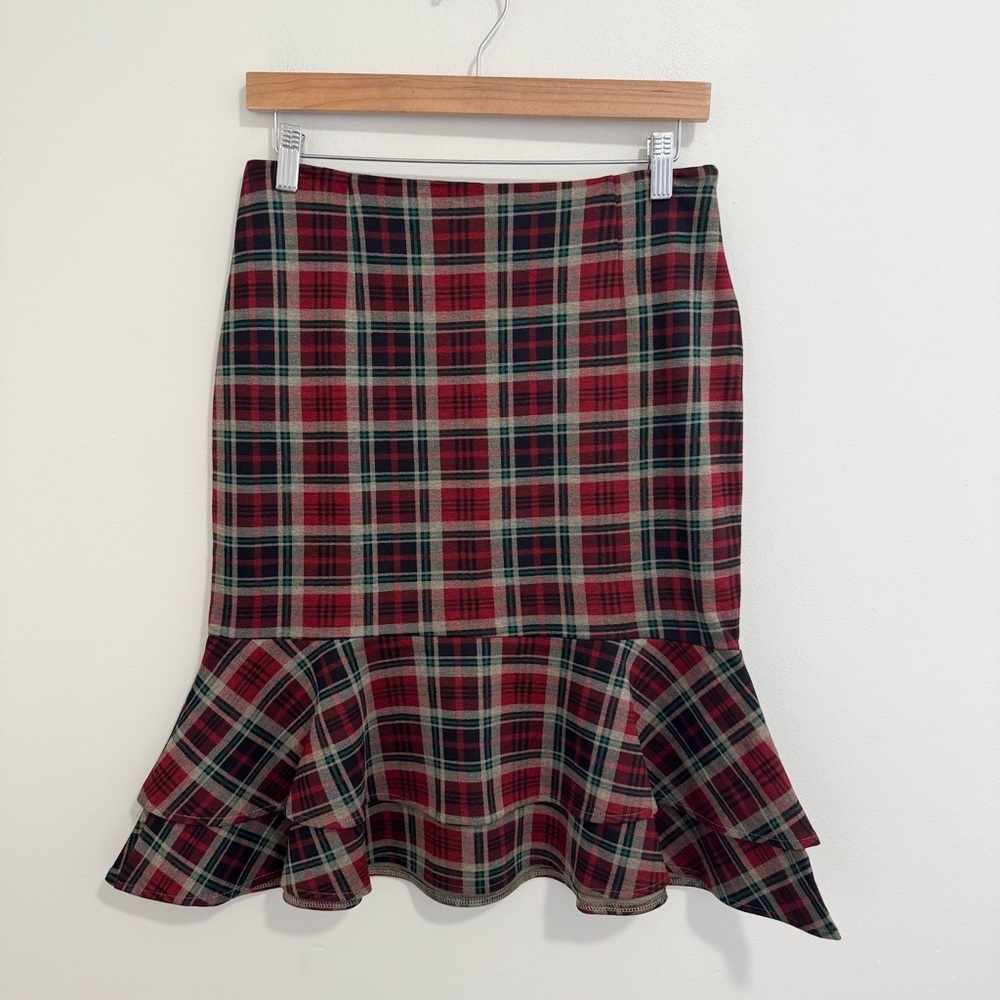 Modcloth Plaid Ruffle Skirt - Picture 2 of 6